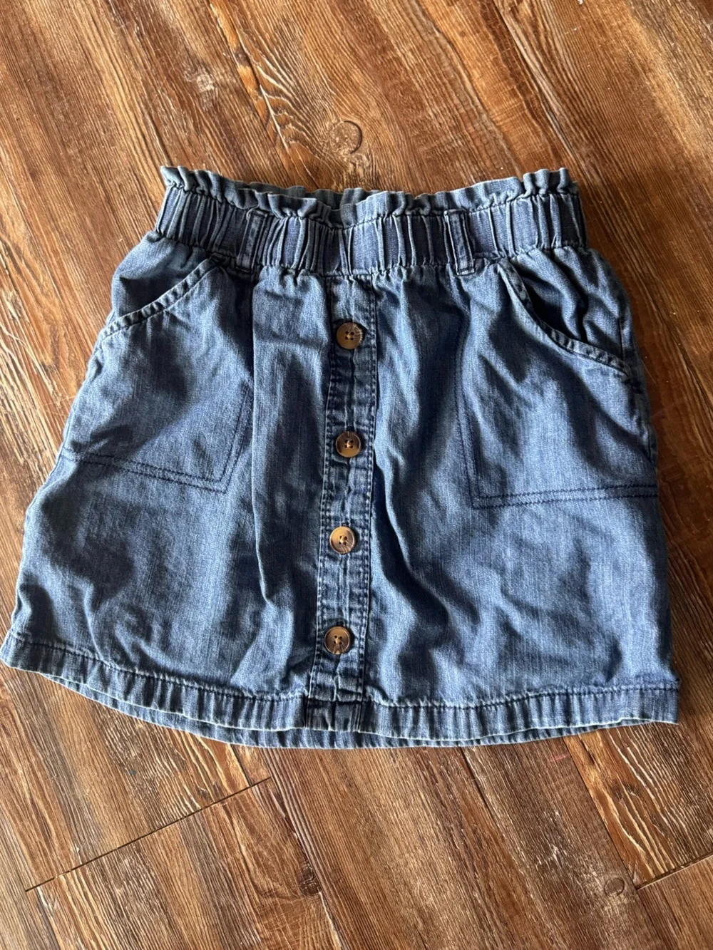 Girlish Kosh Button-Front Denim Skirt in Dark Blue size 10